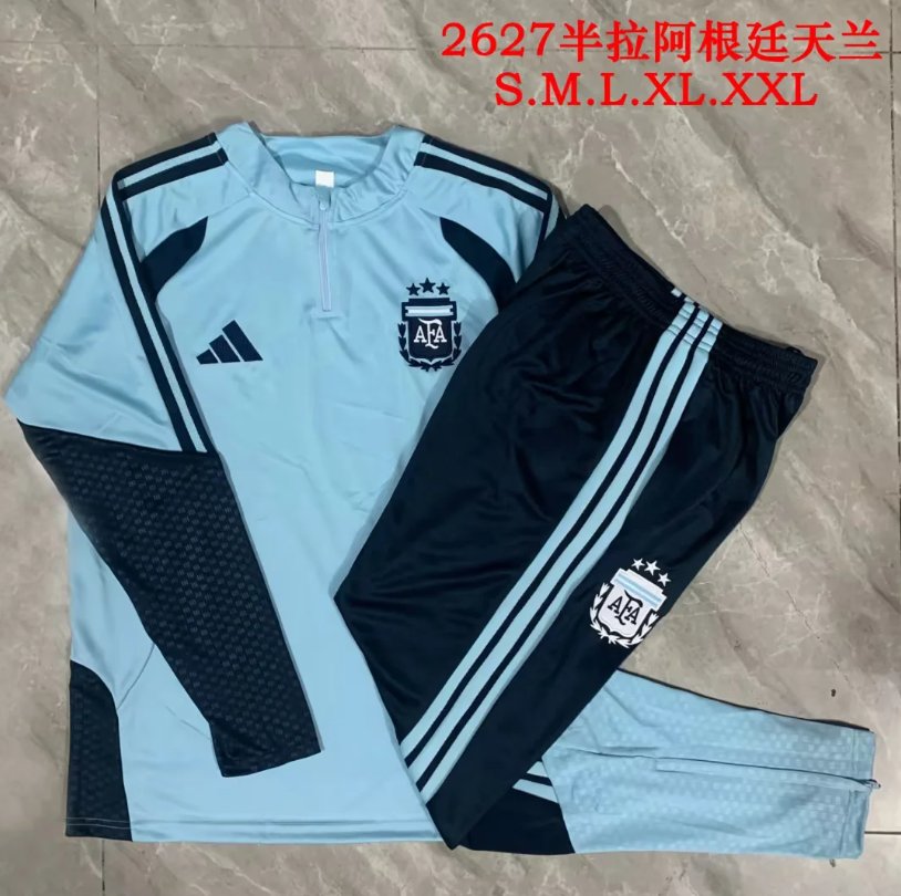 AAA Quality Argentina 25/26 Tracksuit - Sky Blue